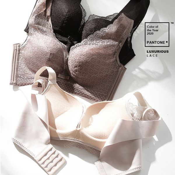 

milk kapok second generation small bra women's rimless ab gathered lace adjustable vest, Red;black