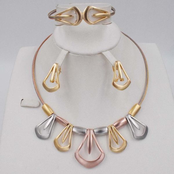 

earrings & necklace 2021 dubai gold colorful jewelry sets nigerian women wedding set wholesale statement costumed, Silver
