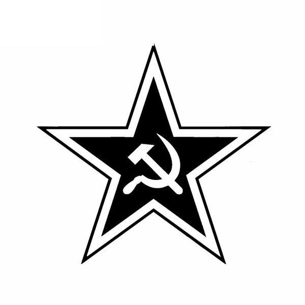 

hammer and sickle car sticker decals fashion stickers personality decals for all kinds of cars black/white, 13cm *12cm