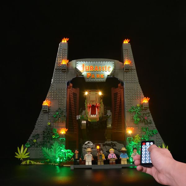 

led light up kit for jurassic park toy building blocks lighting set compatile with 75936 1008