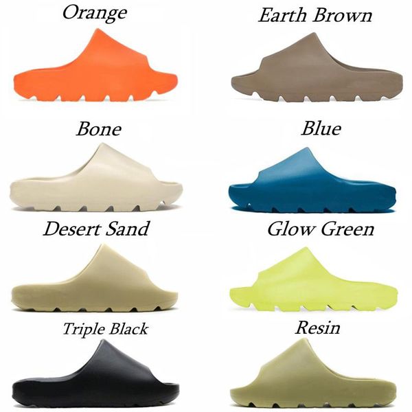 

slides slippers sandals men women desert sand earth brown bone white green enflame orange ochre resin soot resin slide outdoor slipper size, Black