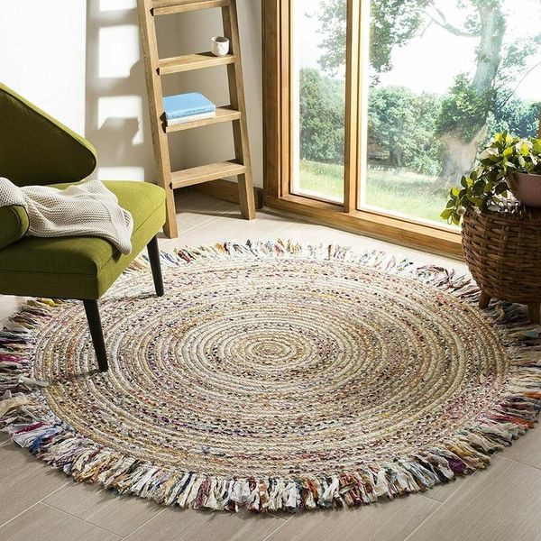 

carpets rug natural jute & cotton modern living carpet reversible area home decor rugs room decoration for bed