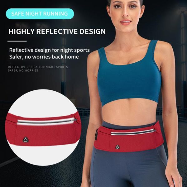 

outdoor sports waist bag running pack reflective mobile phone multifunctional waterproof invisible for women bags
