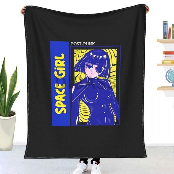 

blankets space girl throw blanket 3d printed flannel