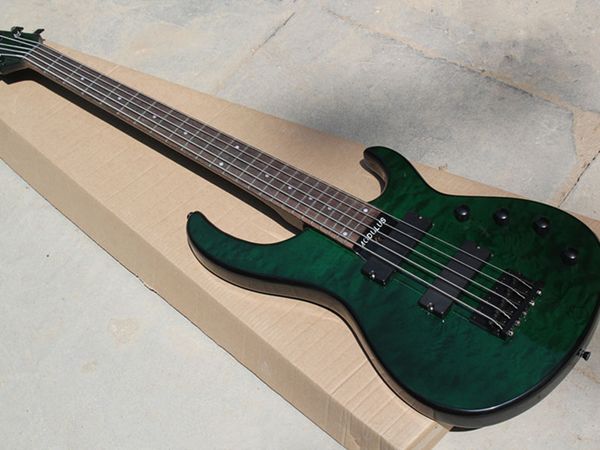 

five string electric bass cloud dark green