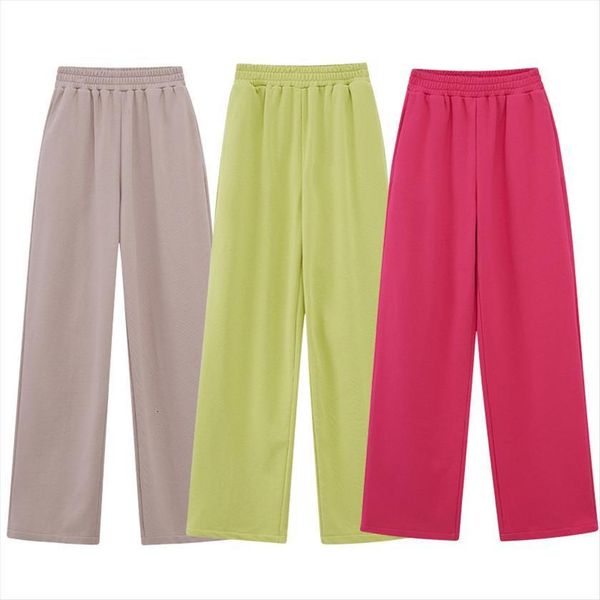 

casual rose sweatpants women capri high waist overlength trousers elastic bottoms streetwear, Black;white