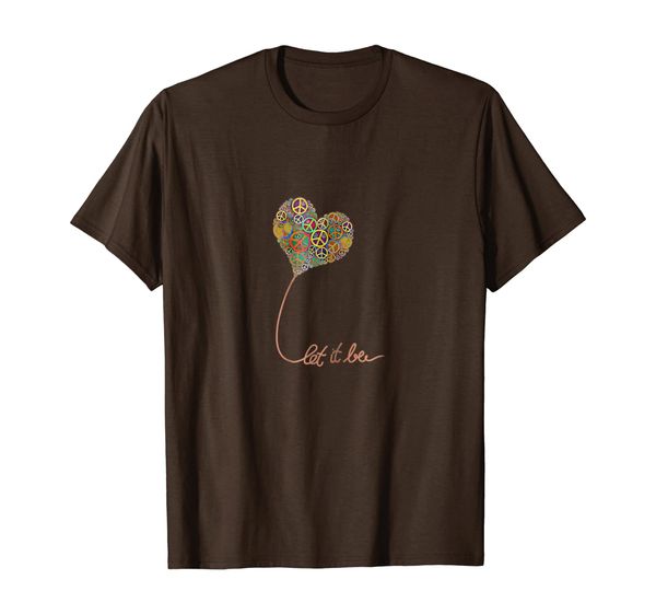 

Let It Be Flowers Hippie T-Shirt Gift For Men And Women, White;black