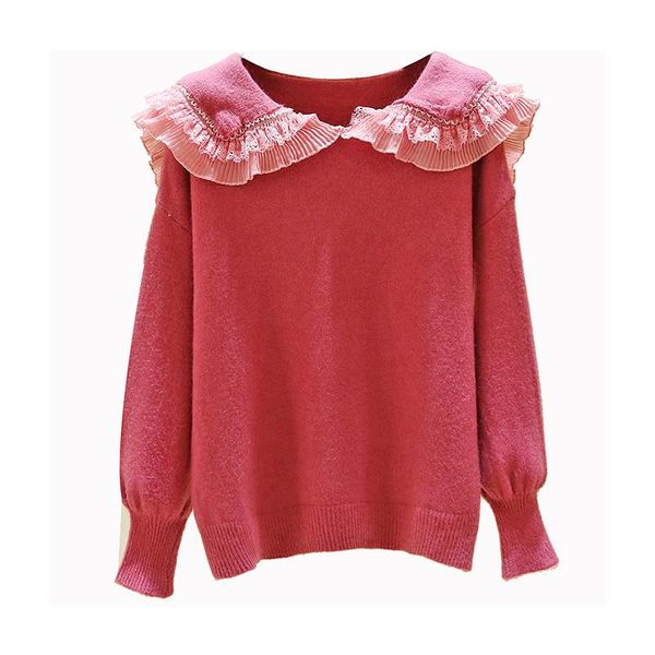 

women's sweaters outside loose cute sweet oversized plus large size female woman blouses winter clothing latest 2021 spring 0535, White;black
