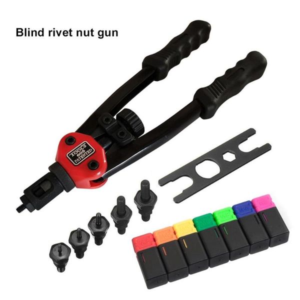 

hand tools jgzui bt-605 riveter gun tool insert rivet nut manual mandrels m3 m4 m5 m6 m8 m10 m12 + nuts ht2597