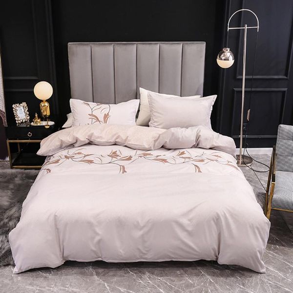 Conjuntos de cama Ameiricano Estilo Duveta Cobertura Conjunto de Cama de Flores Roupa escovada Microfibra Bedclothes Atacado UE AU Tamanho 229 * 259 200 * 200cm (sem folha