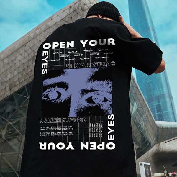 

t shirt summer trend short sleeve loose size fat man personality half cotton material ruffian handsome top, White;black