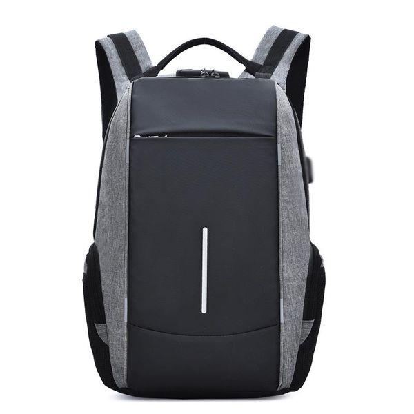 

backpack men anti theft 15.6" lapusb charging school male teenage bag waterproof travel mochila