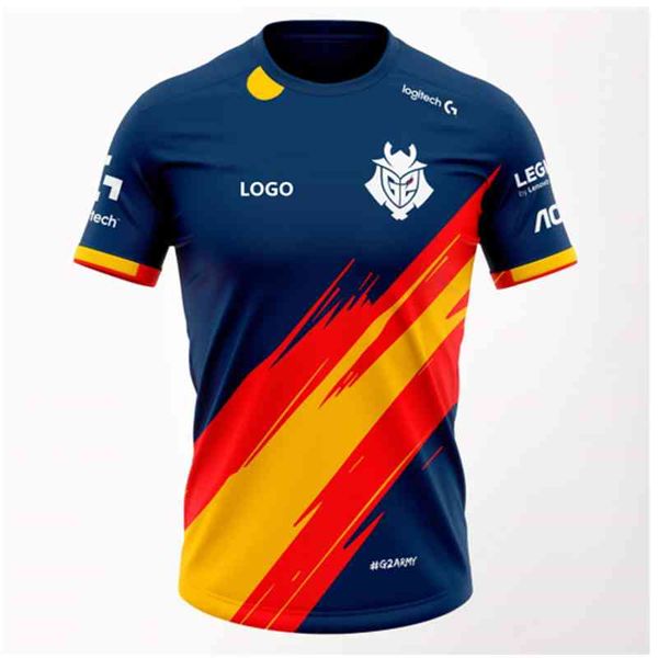 

g2 national team jersey e-sports supporter t-shirt league of legends uniform shirt spain, White;black