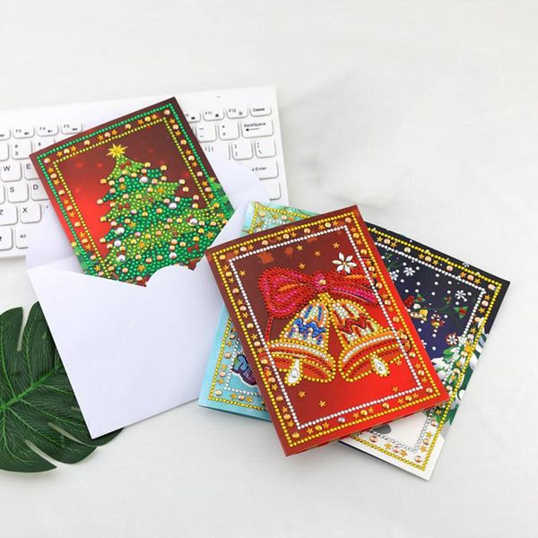 

greeting cards diamond painting christmas cartoon mini santa claus merry paper craft gift