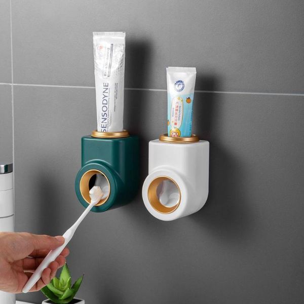 

toothbrush holders automatic toothpaste squeezing children's bathroom punch wall hanging lazy squeezer