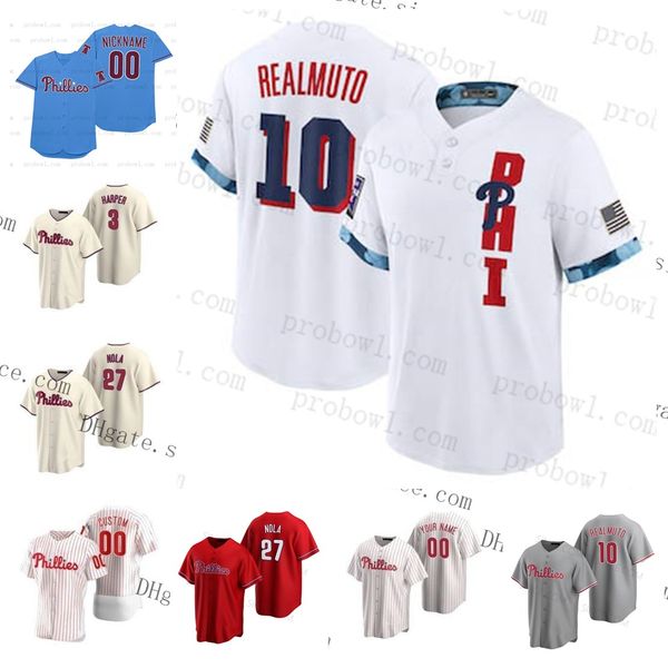 

2021 all-star & weekend baseball jerseys 10 j.t. realmuto jersey 27 aaron nola 24 roman quinn 45 zack wheeler 79 jojo romero 2 jean segura c, Blue;black