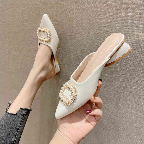 

dress shoes baotou half slippers children's summer wear fashion, Black