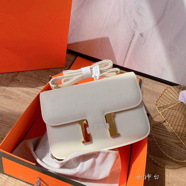 

single shoulder bag 2021 tide female worn h buckle kangkang package web celebrity senior leather flight attendant pack tofu bags