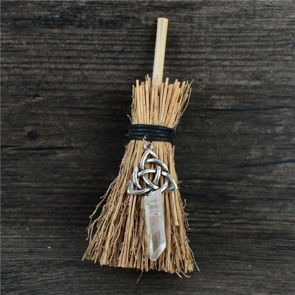

garden decorations mini car pendant wicca metal vintage hanging witch broom ornament for gifts home door crafts