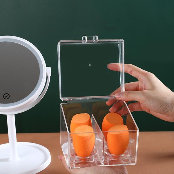 

dustproof beauty sponges storage box waterproof blending egg organizer makeup swab holder cosmetic cotton pad case for lipstick boxes & bins
