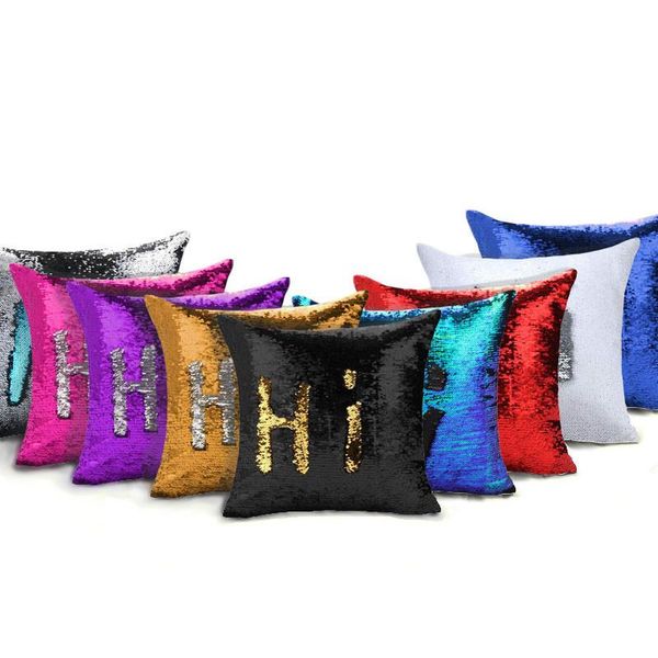 

sequin throw pillow cover case magical color changing home decor sofa cushions cushion/decorative