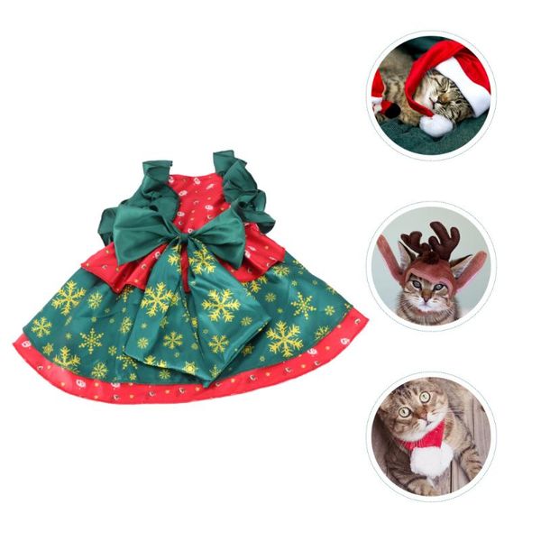 

cat costumes 1pc pet christmas clothes snowflake pattern dress costume