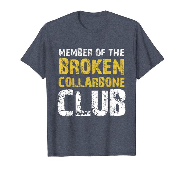

member of the broken collarbone club funny t-shirt, White;black
