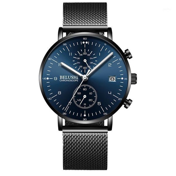 

wristwatches luminous men's watches waterproof quartz wristwatch for man stainless steel leather band business casual watch clock., Slivery;brown
