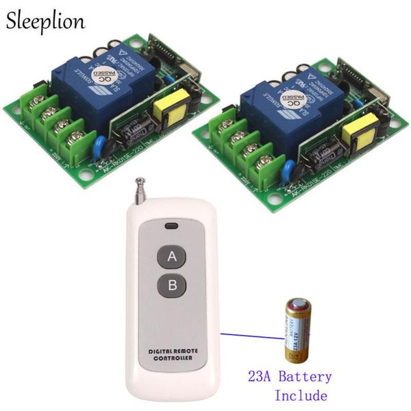 

smart home control sleeplion 85v 110v 220v 30a 2 way relay remote on off universal 3000w air conditioner lamp on/off
