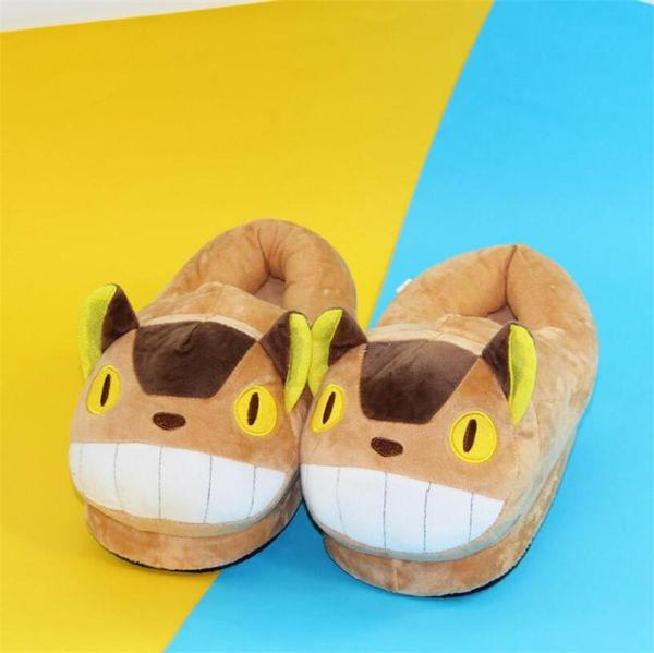 

slippers winter home funny men cotton slides cartoon animal snug furry shoes, Black