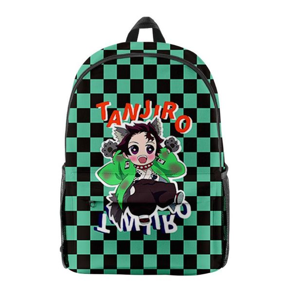 

backpack cartoon boys girls travel backpacks demon slayer kimetsu no yaiba students teenage streetwear shoulder school bags