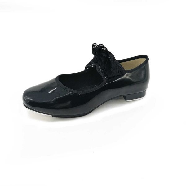 

kuku chilen's tap dancing sho girls' black pu cat lace up