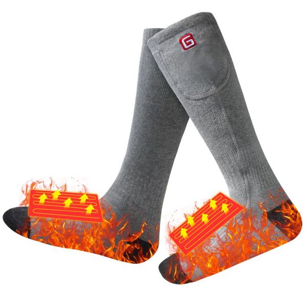 

sports socks 1pair heated warm feet foot skiing electric warming thermal winter, Black