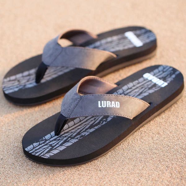 

luladi men's flip flops with tire soles, Black