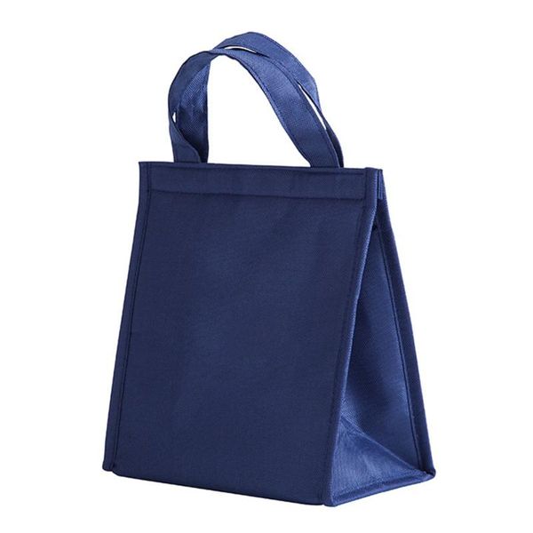 

portable thermal insulation waterproof oxford bento office organizer pouch lunch bag fashion tote fresh plain picnic, Blue;pink