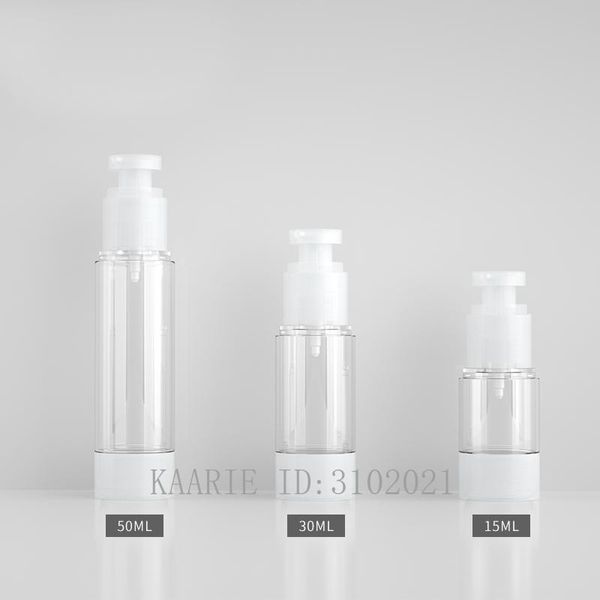 

storage bottles & jars 15/30/50ml 10/20/30pcs/lot empty clear as cosmetics lotion pump bottle, diy travel airless containers, refillable pre
