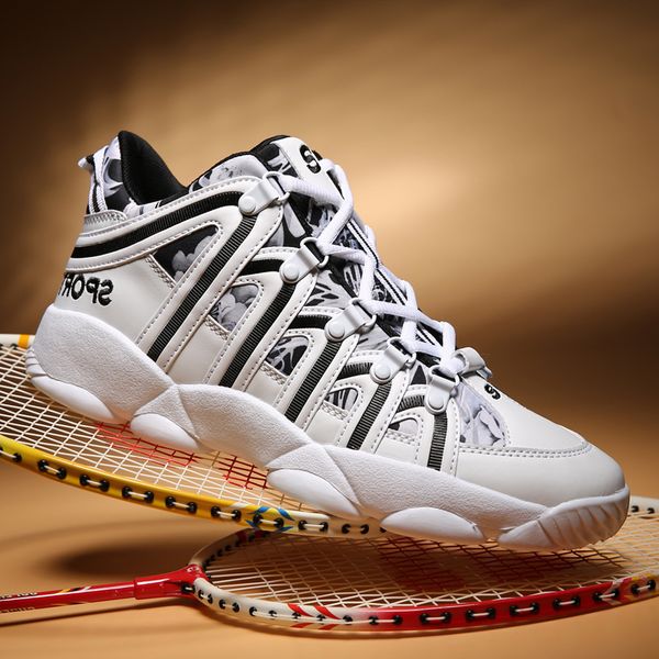 

cross-border mens women trainer sport size running shoes high-men's four seasons casual sneakers white thick sole shoe couples code: 35, White;red