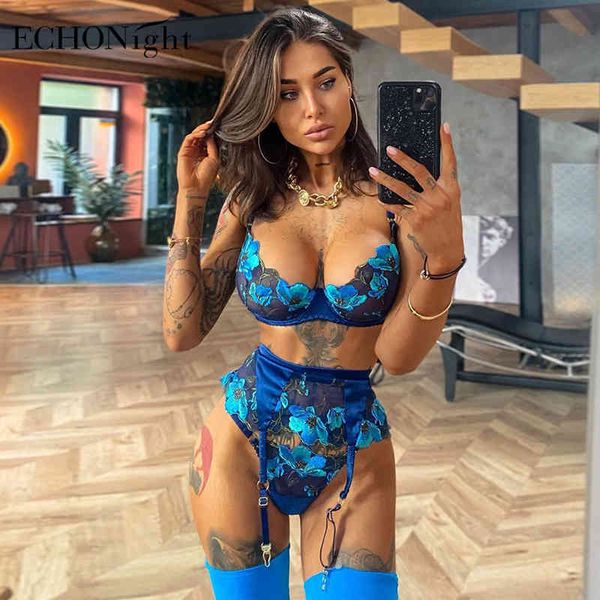 

echonight kiss lingerie embroidery fancy blue underwear lace bra brief sets with graters short skin care kits breves, Red;black