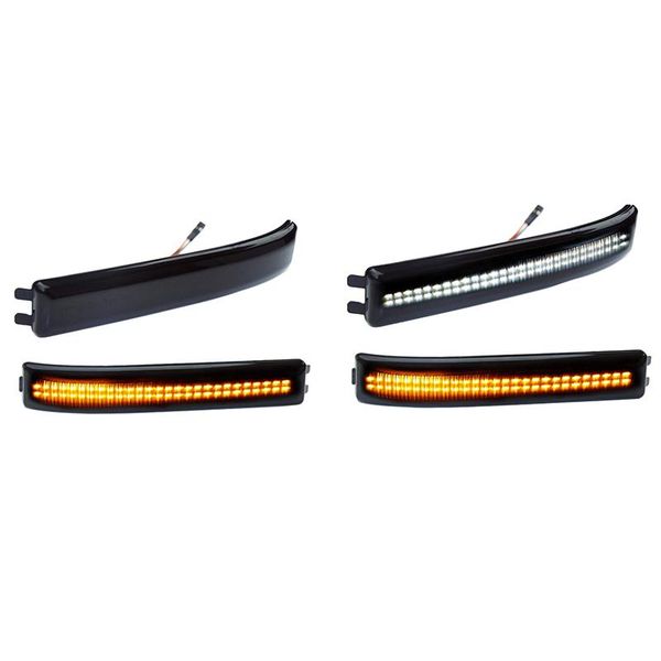 

emergency lights side mirror turn signal smoked lens for f150 and raptor svt 2009-2014 led marker light