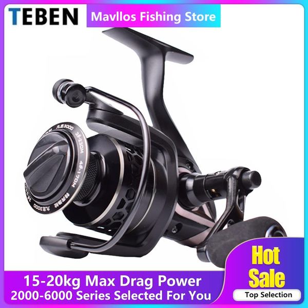 

baitcasting reels teben kowloon carp fishing reel 3000 600 metal handle max drag 20kg freshwater surf spinning jigging saltwater