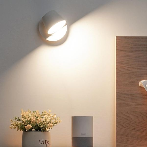 

wall lamp 350Â° rotating remote control dimmable led for reading rotation