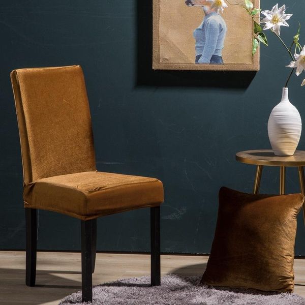 

el dining table chair cover plush household restaurant universal covers