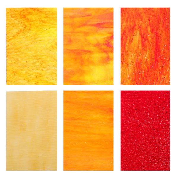 

window stickers 6pcs colored water ripple glass sheets for stained projects and mosaics