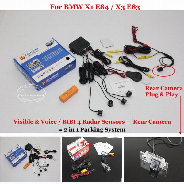 

car rear view cameras& parking sensors sensor alarm system auto hd reverse back up camera for x1 e84/x3 e83