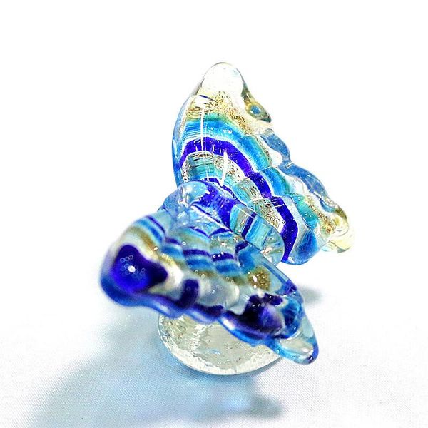 

decorative objects & figurines blue murano glass butterfly figurine beautiful gold foil cute mini insect animal ornament creative home table