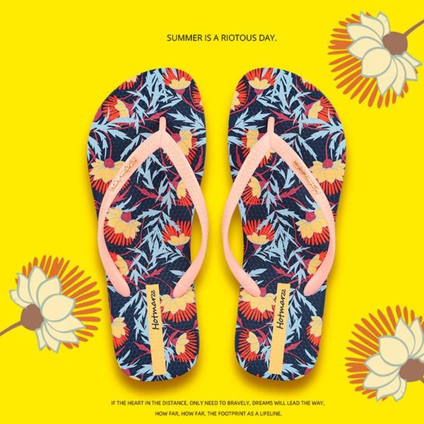 

slippers women's flip flops colorful printing sandals fashion beach, Black