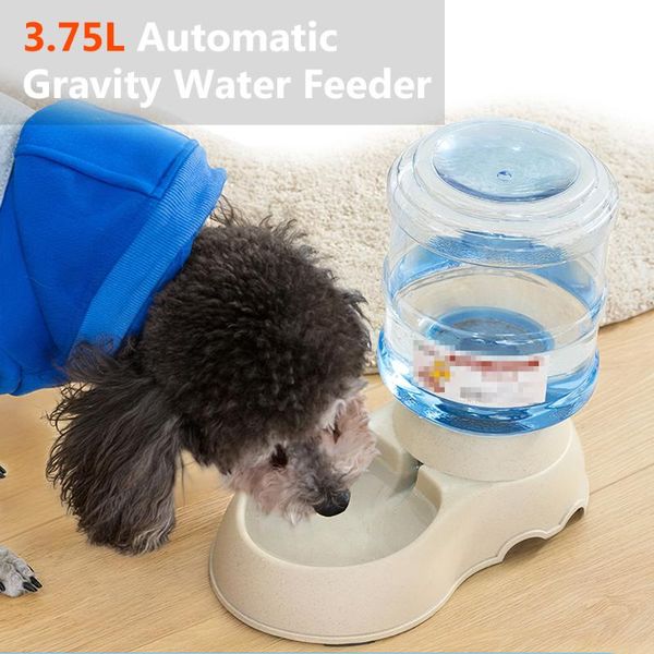 

3.75l pet automatic feeder dog cat drinking bowl large capacity water dispenser bowls & feeders