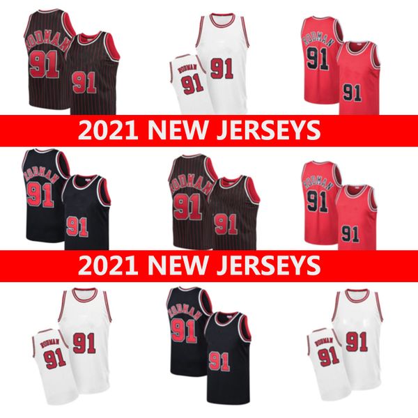 

2021 basketball jerseys 33 scottie pippen, Black;red