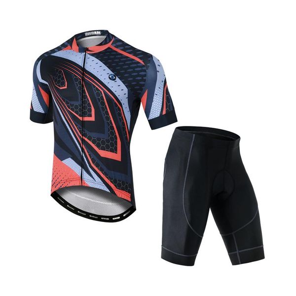 

racing sets yocene personal label simple bike suit pattern short bicycle jersey for men cycling wear, Black;blue