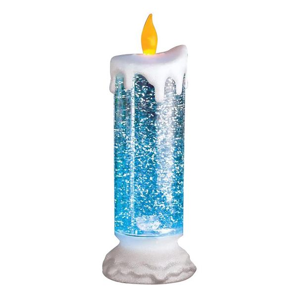 

rechargeable colour electronic led waterproof candle with glitter changing water in stock candles